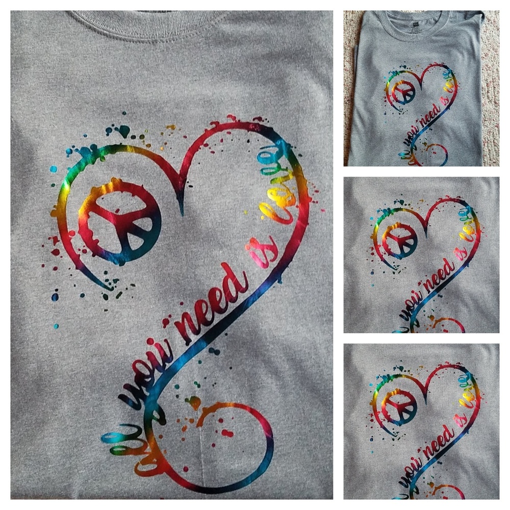 All you need is love short sleeved T Shirt
